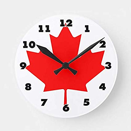 425x425 Pottelove Canadian Flag Canada Custom Round Wall
