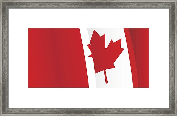 600x393 Background With Waving Canadian Flag Vector Framed Print
