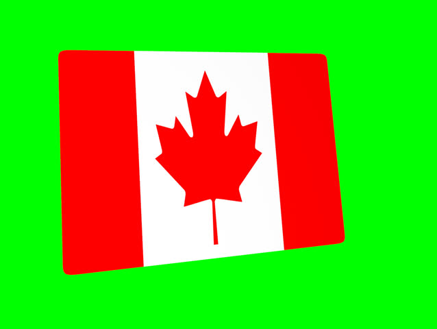 638x480 Canada Drawing Flag On Green Stock Footage Video