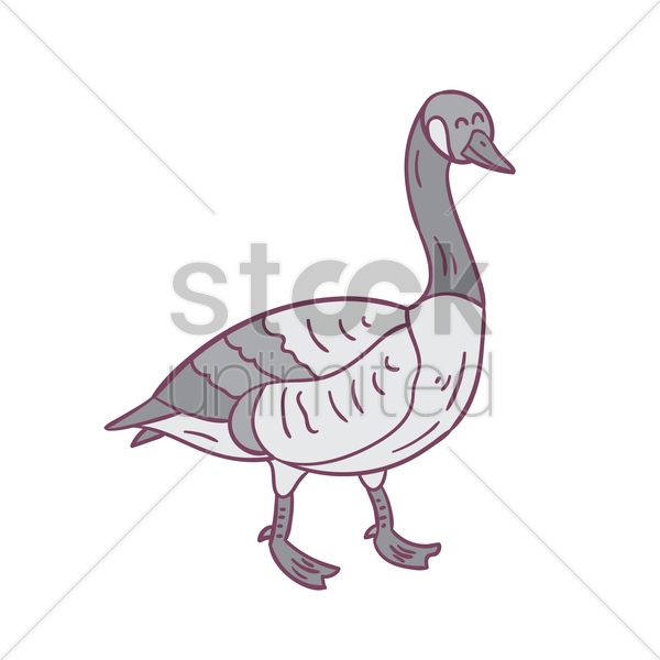 600x600 Happy Canada Goose Vector Image