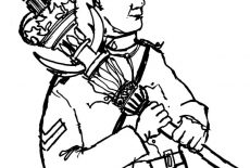 230x155 Happy Beaver Waving Canada Day Event Banner Coloring Pages