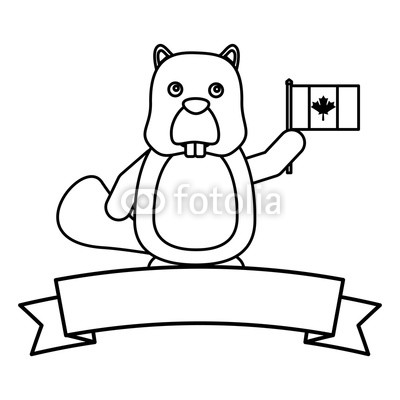 400x400 Beaver Character Cartoon Holding Canadian Flag Buy Photos Ap
