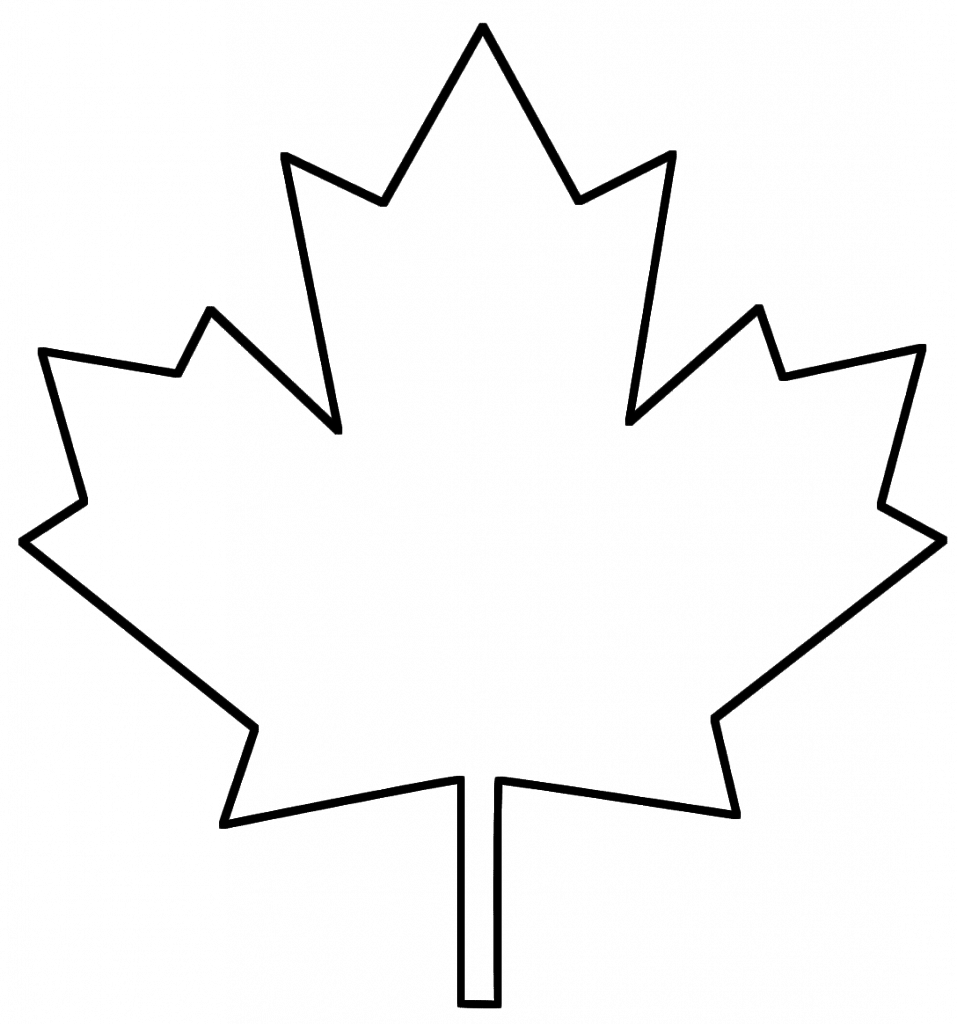 957x1024 confidential canadian maple leaf outline remarkable printable