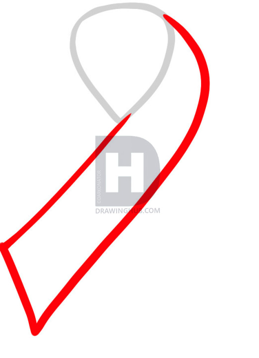 522x720 How To Draw A Cancer Ribbon, Breast Cancer Ribbon, Step