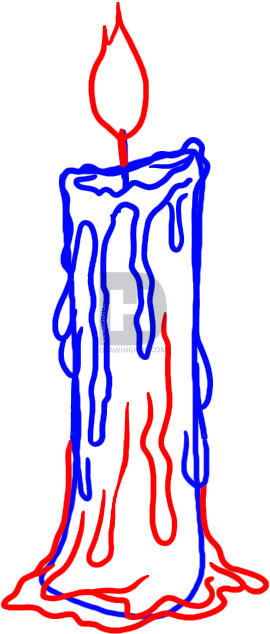270x634 How To Draw A Candle, Step