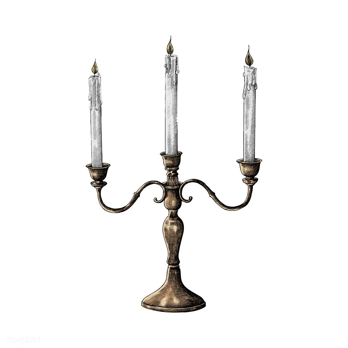 1200x1200 Download Premium Vector Of Hand Drawn Sketch Of A Candle Holder