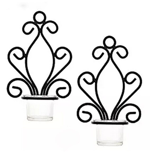 640x640 Iron Vertical Wall Hanging Candle Holder Sconce Accents Holds One