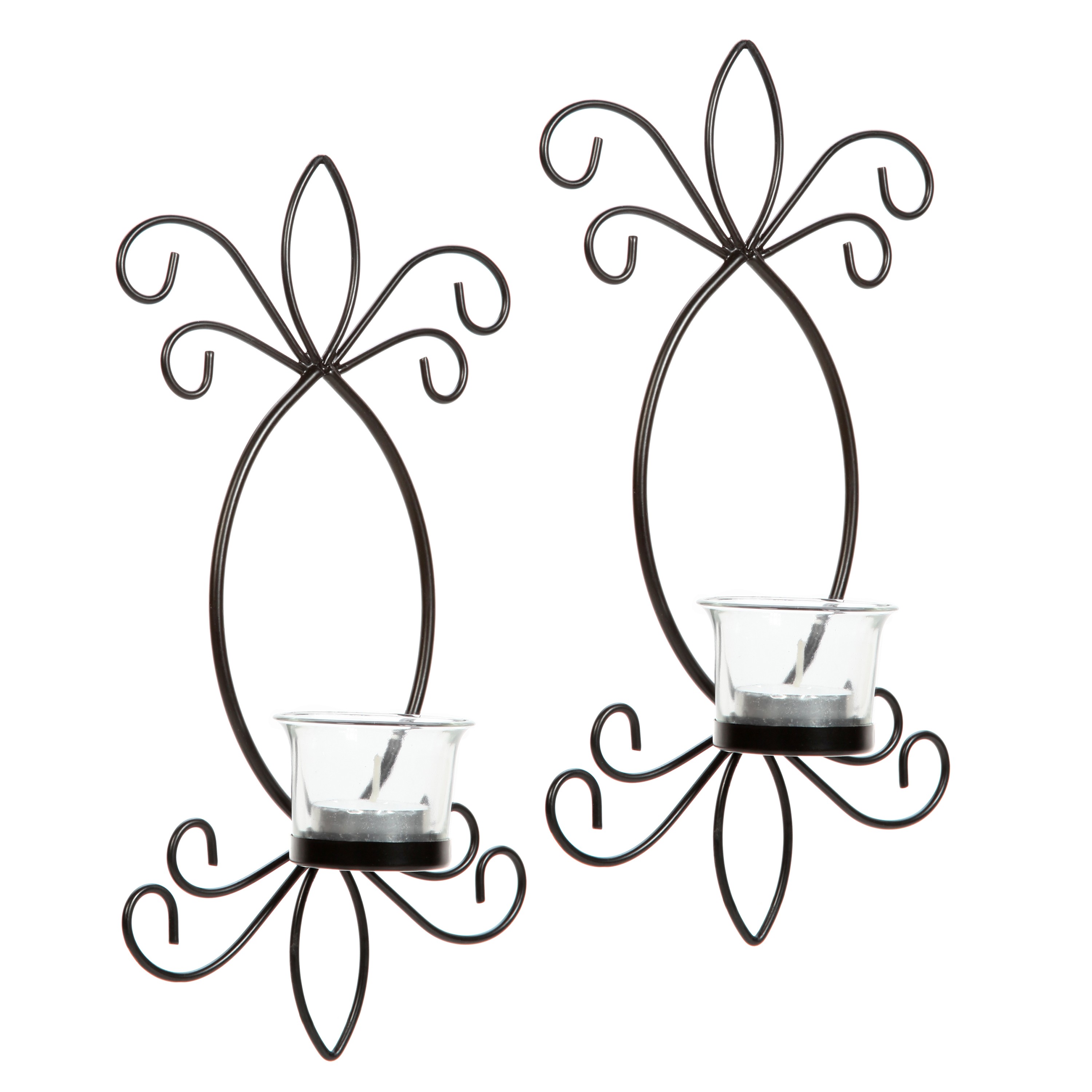 3000x3000 Hosley Set Of Iron Tea Light Candle Wall Sconces