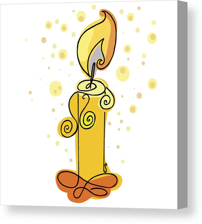 678x750 burning candle hand drawn candlelight canvas print canvas art