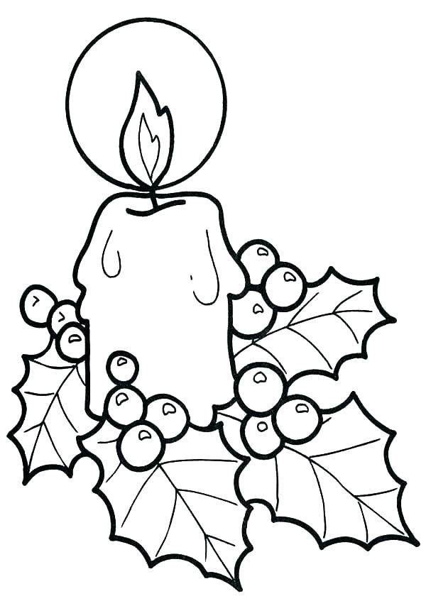 600x840 Candle Light Coloring Pages Size Image Of Candles Birthday Cake