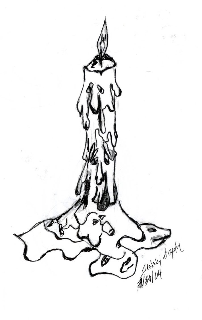 711x1124 Candles Pencil Drawings