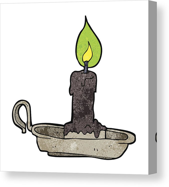 678x750 cartoon spooky candlestick canvas print canvas art