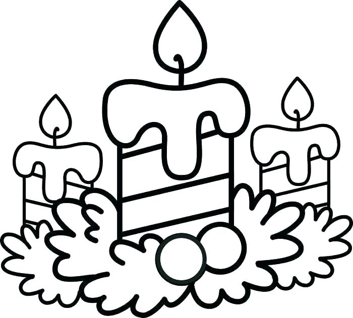 700x631 Coloring Pages Of Candles Candle