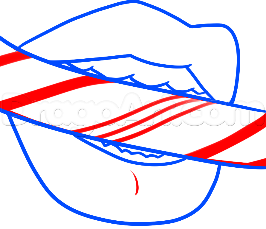 890x769 Step How To Draw Candy Cane Lips
