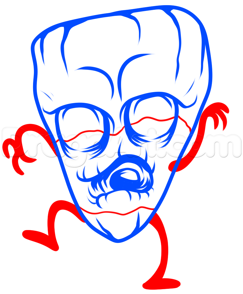 845x1021 Draw Candy Corn Zombie, Step