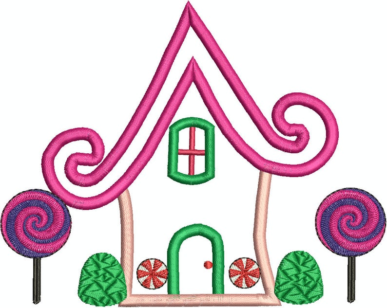 794x633 gingerbread house candyland house applique house gum etsy