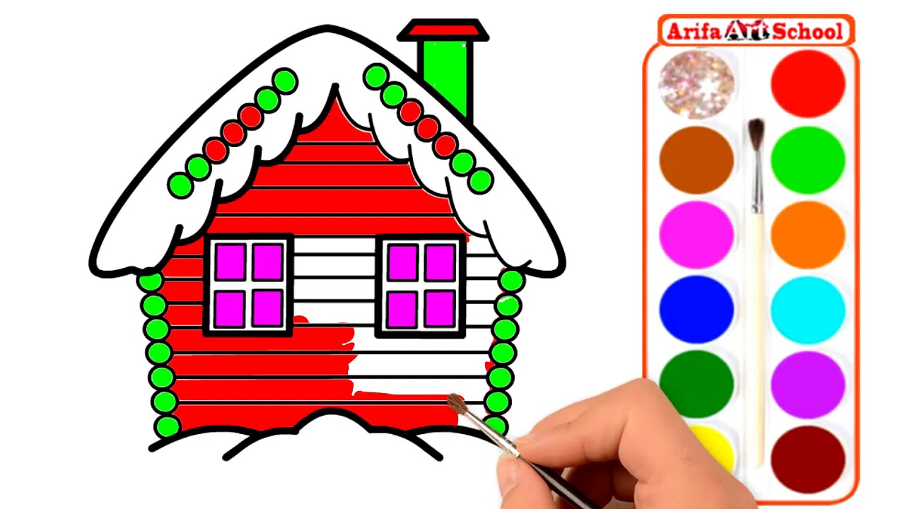 1280x720 How To Draw Candy House House Coloring Pages For Kids Draw Candy