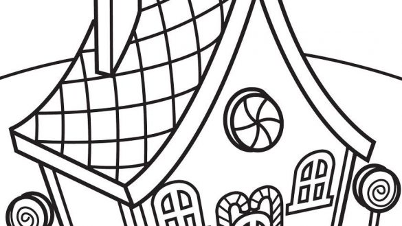 585x329 Candy House Coloring Pages The Most Drawing At Getdrawings Com