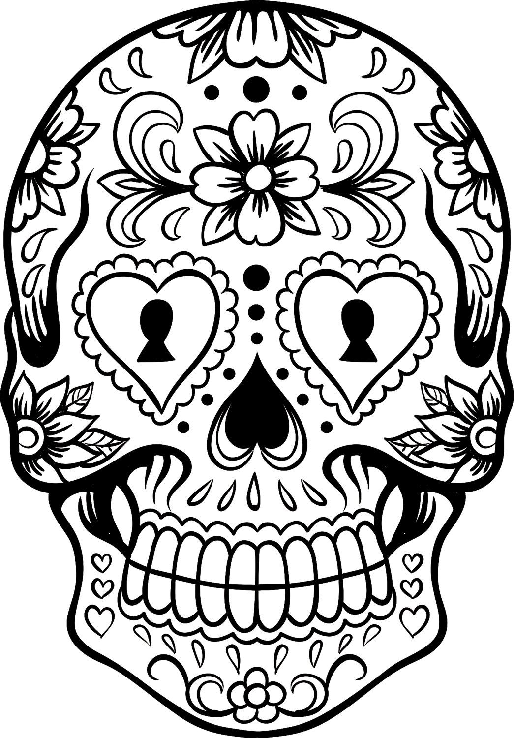 1045x1500 sugar skull version wall vinyl decal sticker art graphic sticker
