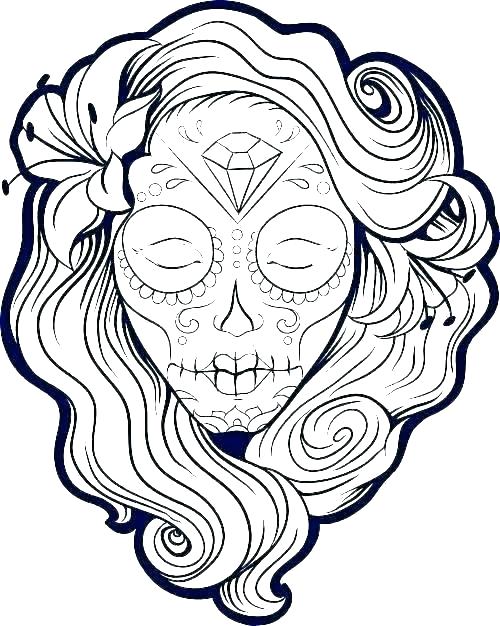 500x626 Sugar Skull Design Template
