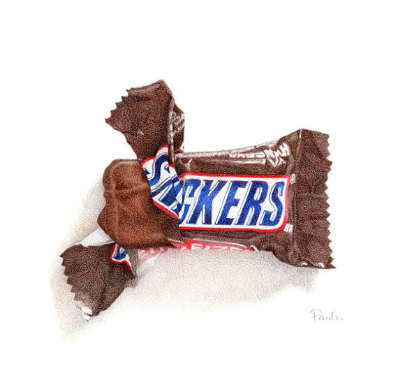 570x561 snickers bar print pencil drawing