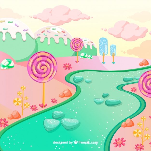 626x626 Colorful Candy Land Background Vector Free Download