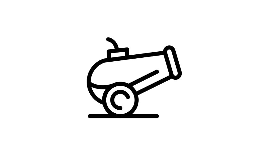 852x480 Cannon Drawing Stock Video Footage