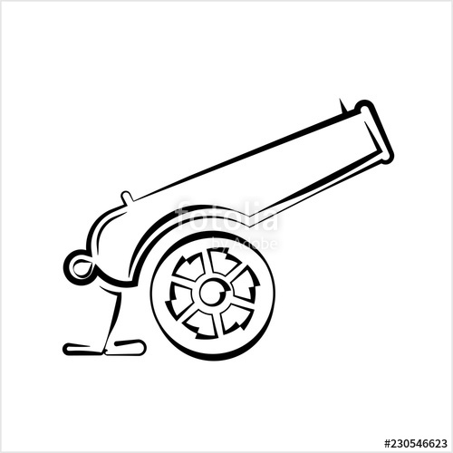 Cannon Drawing | Free download on ClipArtMag