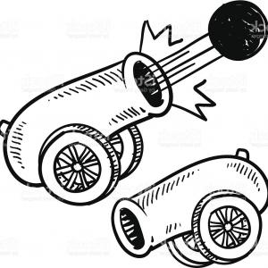 300x300 Royalty Free Stock Photography Antique Cannon Vector Drawing