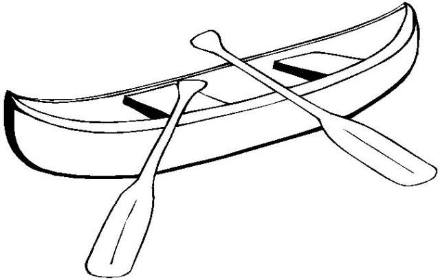 640x408 Collection Of Free Canoe Clipart Coloring