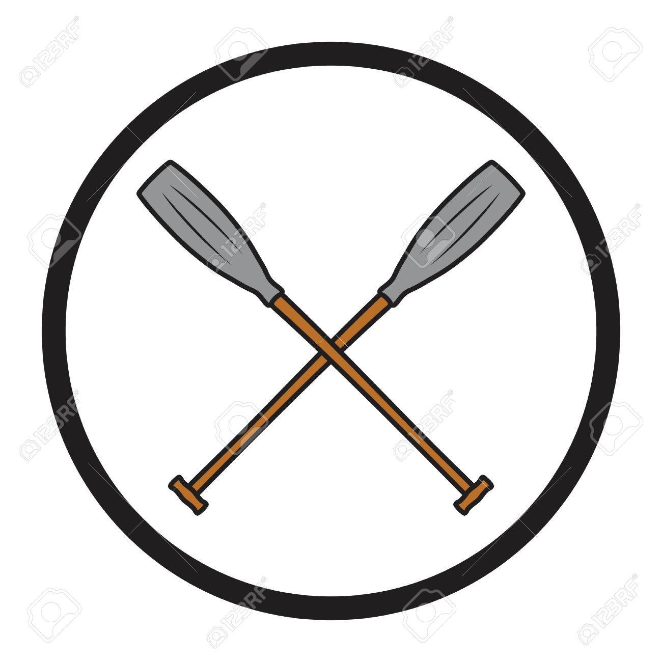 1300x1300 crossed canoe paddles symbol vector paddle clipart