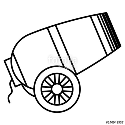 500x500 Circus Canon Isolated Icon Stock Image And Royalty Free Vector