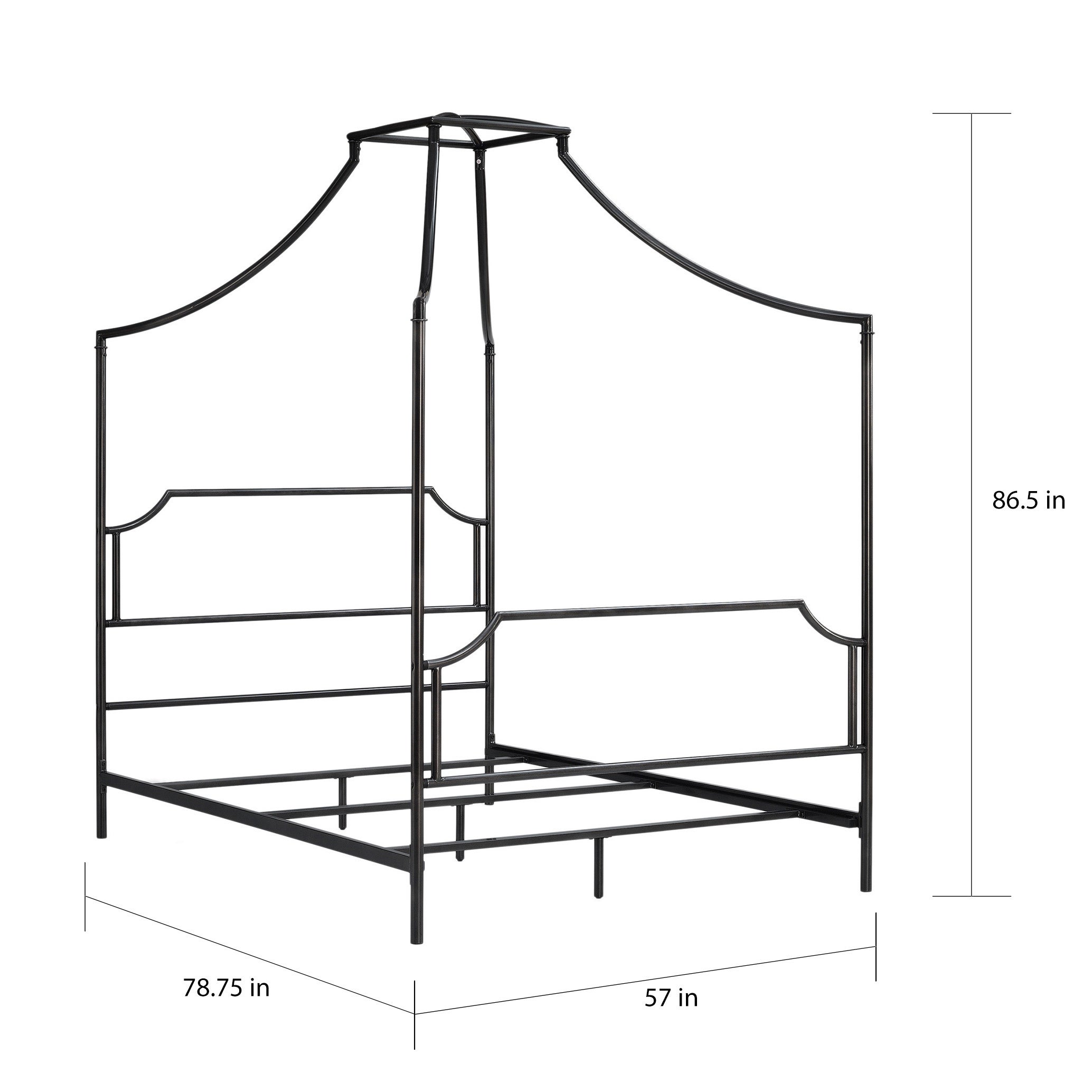 2068x2068 shop the curated nomad bailey charcoal full size canopy bed frame
