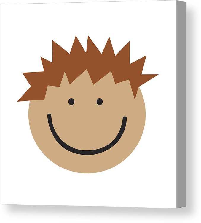 678x750 cute boy drawing icon canvas print canvas art