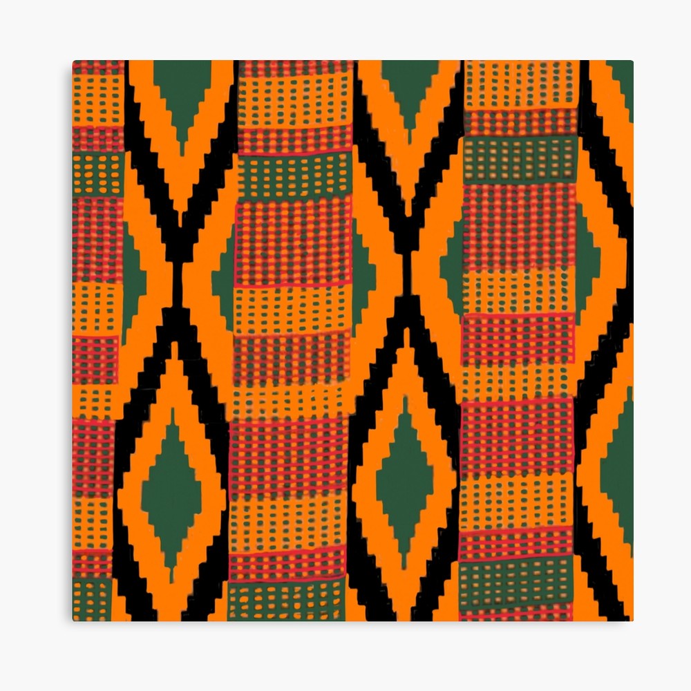 1000x1000 Kente Print Drawing Canvas Print