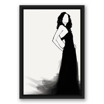 340x340 little dress' framed drawing print on canvas joss main
