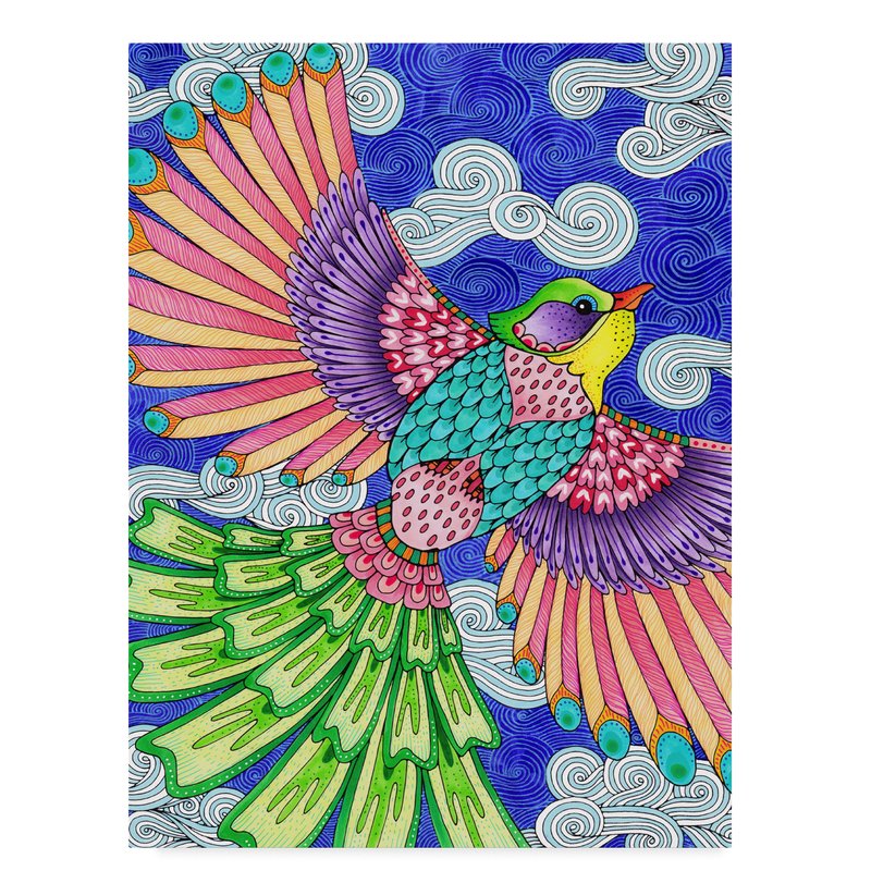 800x800 trademark art 'winged things drawing print on wrapped canvas