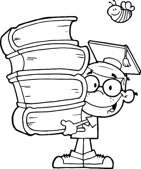 600x715 Graduation Cap Coloring