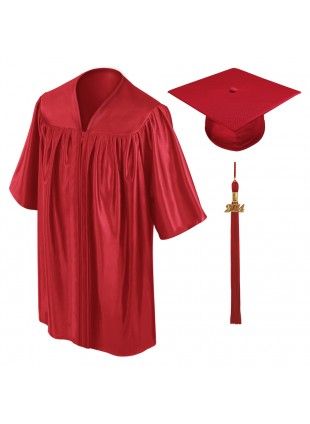 310x424 Red Kindergarten Cap, Gown Tassel Graduation Apparel