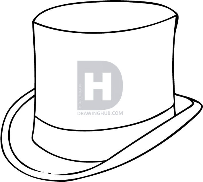 707x634 How To Draw A Hat, Step