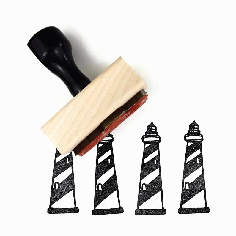 794x794 lighthouse stamp hand drawn cape hatteras rubber stamp etsy