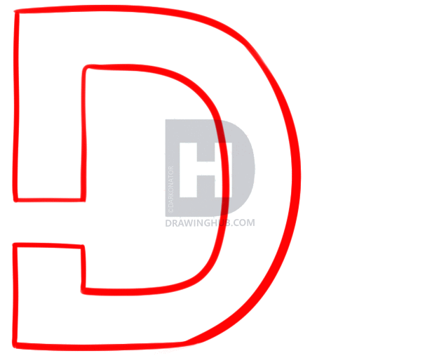 606x510 How To Draw The Dc Logo, Step