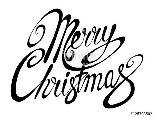 500x381 vector inscription merry christmas cover title drawing