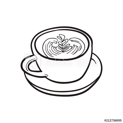 500x500 coffee cappuccino vector illustration