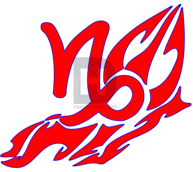 623x557 how to draw tribal zodiac sign capricorn, step