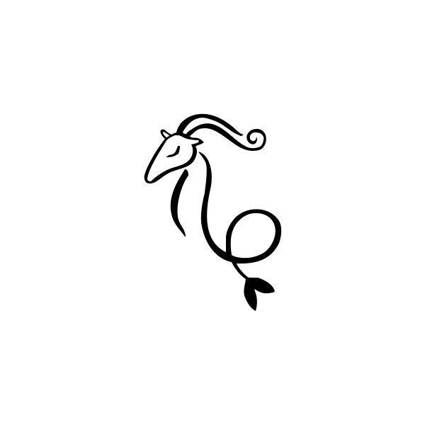 600x600 symbol drawing capricorn for free download