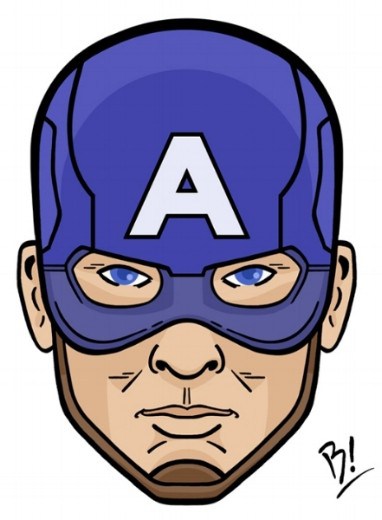 Captain America Face Drawing | Free download on ClipArtMag