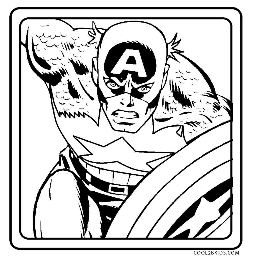 900x900 Free Printable Captain America Coloring Pages For Kids