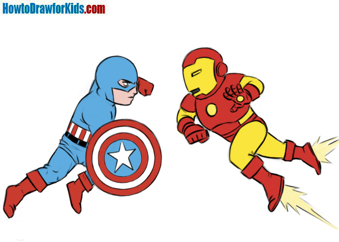 700x500 How To Draw Captain America Easy How To Draw For Kids