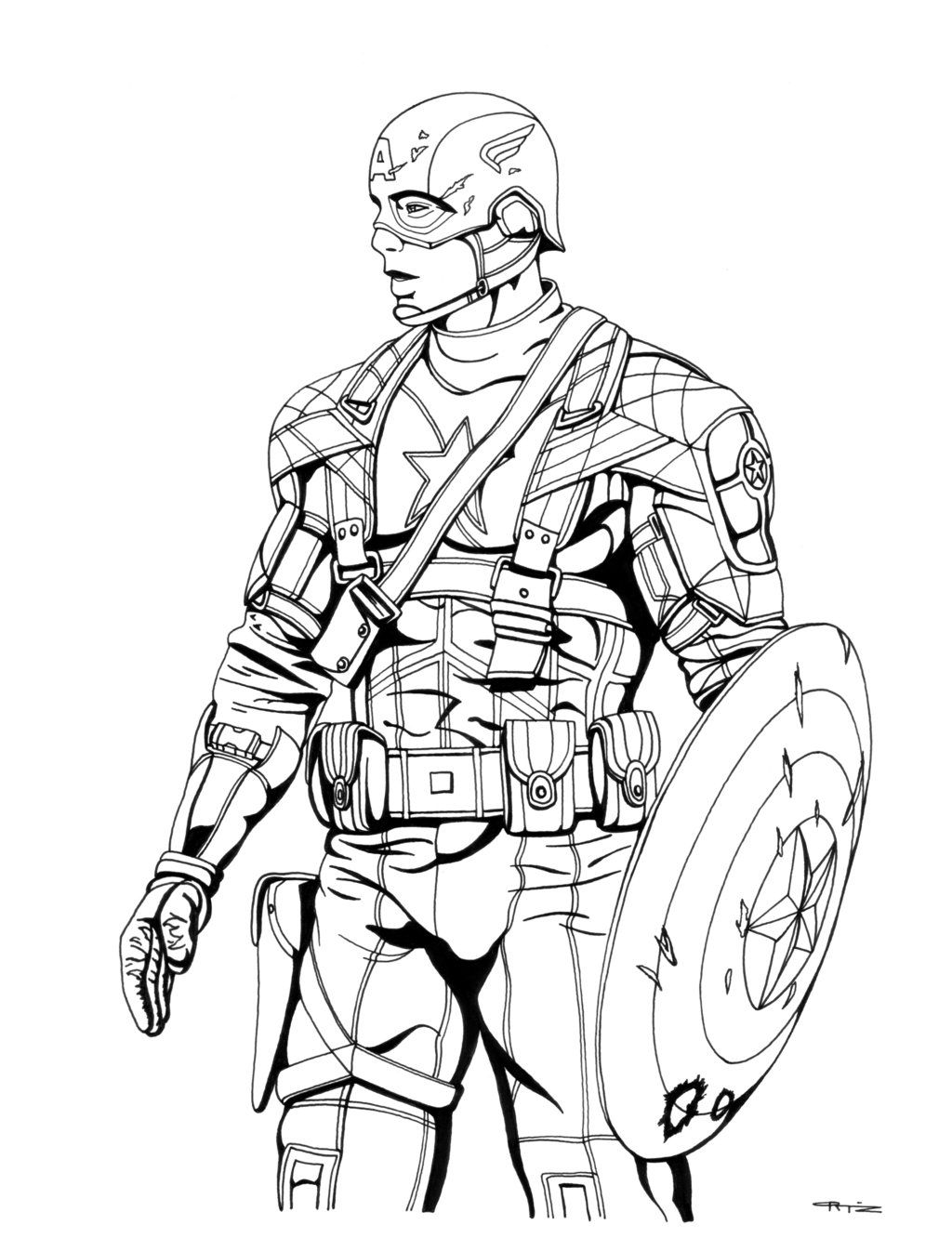 1024x1332 Coloring Pages Captain America Coloring
